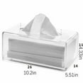 thumbnail image 4 of Acrylic Tissue Box Cover Clear Acrylic Tissue Box Holder, Square Cotton Dispenser Cover for Facial Tissues and Napkins, Modern Bathroom and Living Room Desktop Organizer and Decor, Desk Organizer, C, 4 of 9