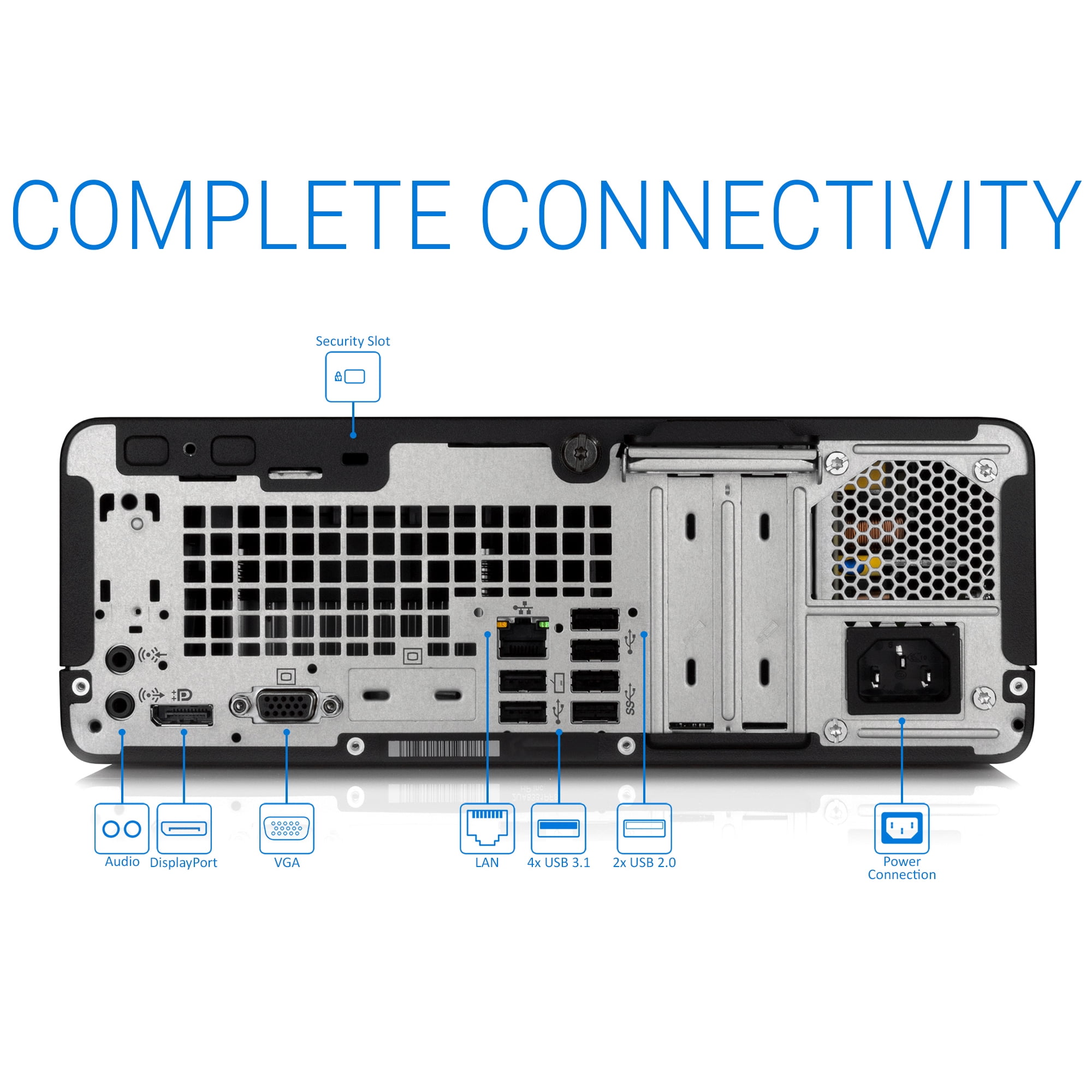 HP ProDesk 400 G5 Desktop, Intel Core i3-8100 3.6GHz, 16GB