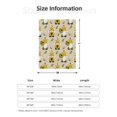 thumbnail image 3 of Throw Blanket for Couch Sofa and Bed, Gnomes Bees And Sunflowers Super Soft Plush Throw Blanket, Fuzzy Cuteness Comfy Warm Washable Flannel Blanket & Throws for All Season 40"x30", 3 of 7