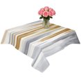 thumbnail image 2 of Brown Gray Table Cloth Waterproof Tablecloths, Vintage Abstract White Ombre Texture Tablecloth Dining Table Cover for Kitchen Party Tabletop Outdoor, Square Tablecloth 54x54 Inch, 2 of 9