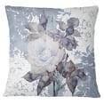 thumbnail image 3 of S4Sassy Decorative Gray Pillow Case Floral Print Square Cushion Cover-24 x 24 Inches, 3 of 5