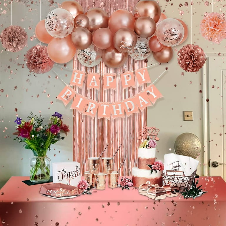 Rose Gold Flower Party Backdrop Rose Gold Flower Party Backdrop
