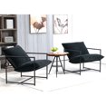 thumbnail image 5 of Silla de acento de terciopelo moderno elegante, silla reclinable contemporánea de marco de metal con cojín de asiento profundo para la oficina en el hogar, 5 of 5