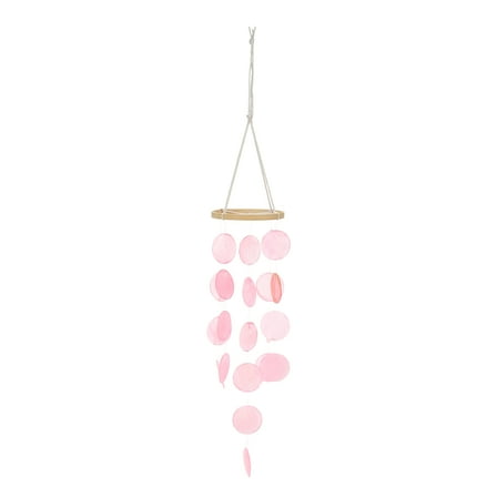 Uxcell 35" Capiz Wind Chimes Seashell Hanging, Pink
