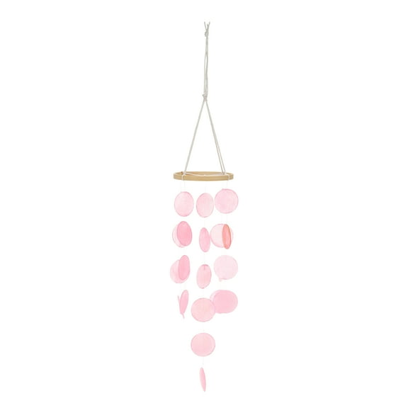 Uxcell 35" Capiz Wind Chimes Seashell Hanging, Pink