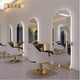 thumbnail image 1 of High end hair salon mirror table, hair cutting mirror, full body illuminated, double-sided floor mirror My Lux Decor Round, 1 of 29