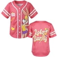 thumbnail image 3 of Looney Tunes Lola Bunny Girls Baseball Jersey, Short Sleeve Button-Up Graphic Shirt- Little and Big Girl Sizes, 3 of 7