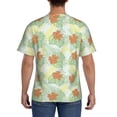 thumbnail image 3 of Vsdgher Tropical Flowers Print Men's Dry Fit Mesh Athletic Shirts Moisture Wicking Tennis T-Shirt Tops, 3 of 9