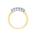 thumbnail image 2 of KATARINA Five Stone Diamond Anniversary Ring in 10K Yellow Gold (1/2 cttw, I-J, I1-I2) (Size-6.5), 2 of 3