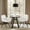 Beige, variant on Homy Casa Swivel Dining Side Chair Set of 2, Fabric Armchair Vanity Chair, Brown