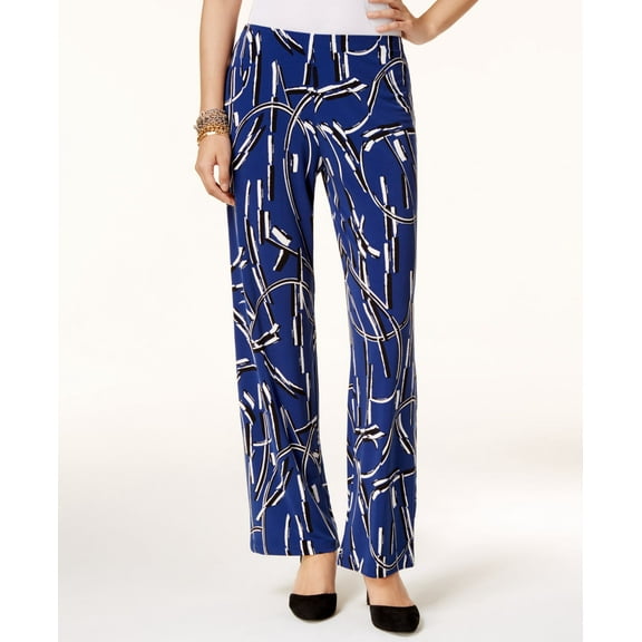 Alfani Printed Wide Leg Pants Andromeda Kinetic Curve XS