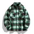 thumbnail image 2 of Nfhtoj Flannel Shirts for Men's Flannel Shirts Long Sleeve Cotton Plaid Shirt Jacket Casual Button Down Shirt with Pockets Mens Clothing, 2 of 4