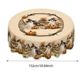 thumbnail image 2 of CSStudio Vintage Halloween Ghost Round Tablecloth 60In Waterproof Polyester Pumpkin Fall Farmhouse Dining Table Cover for Party Kitchen Decor, 2 of 5