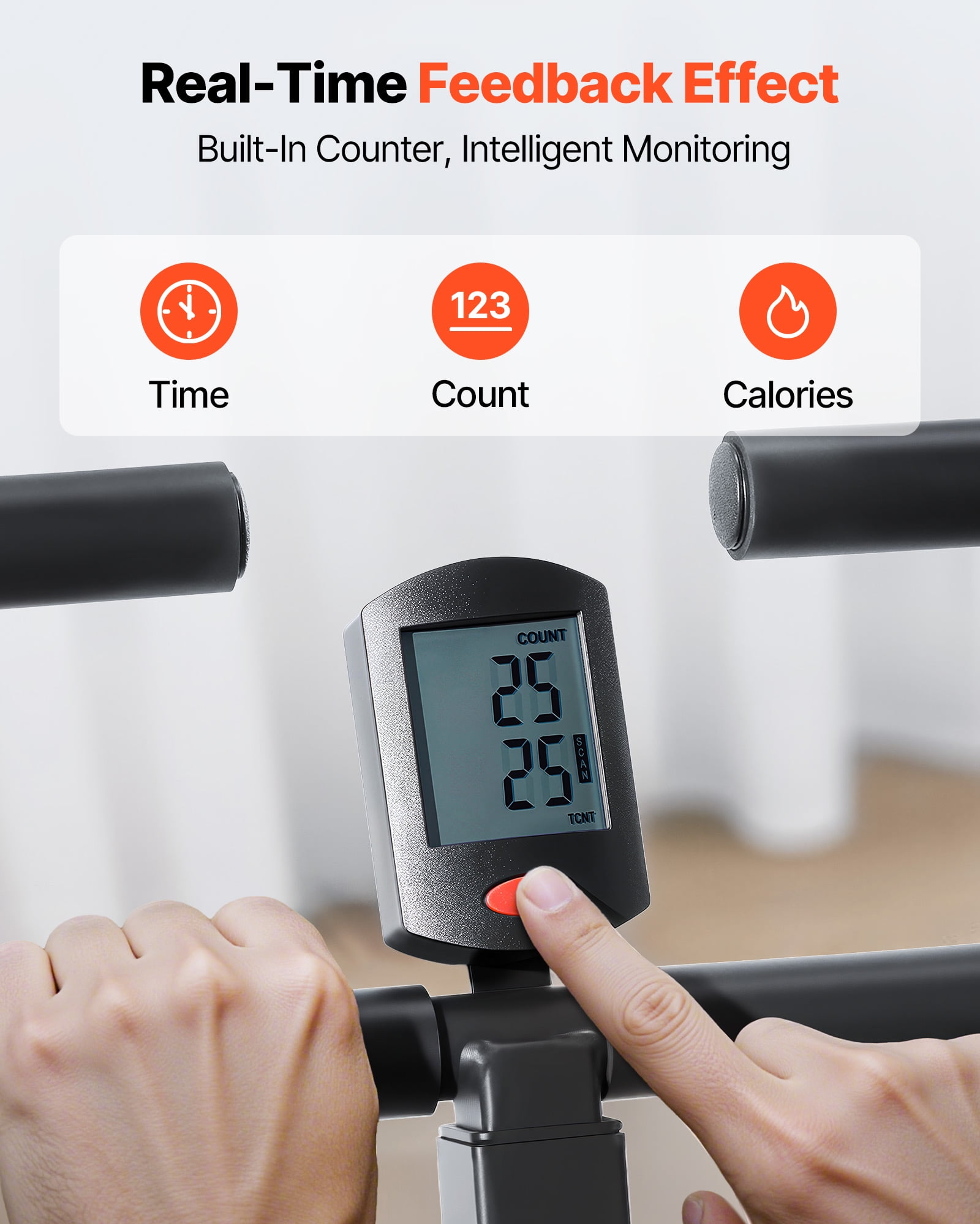 VEVOR Squat Machine, Deep Squat Rowing Machine for Home, Easy Setup & Foldable Exercise Equipment, Glute Trainer Machine with 3 High-Strength Resistance Bands, Glutes & Leg Home Workout Machine,Black