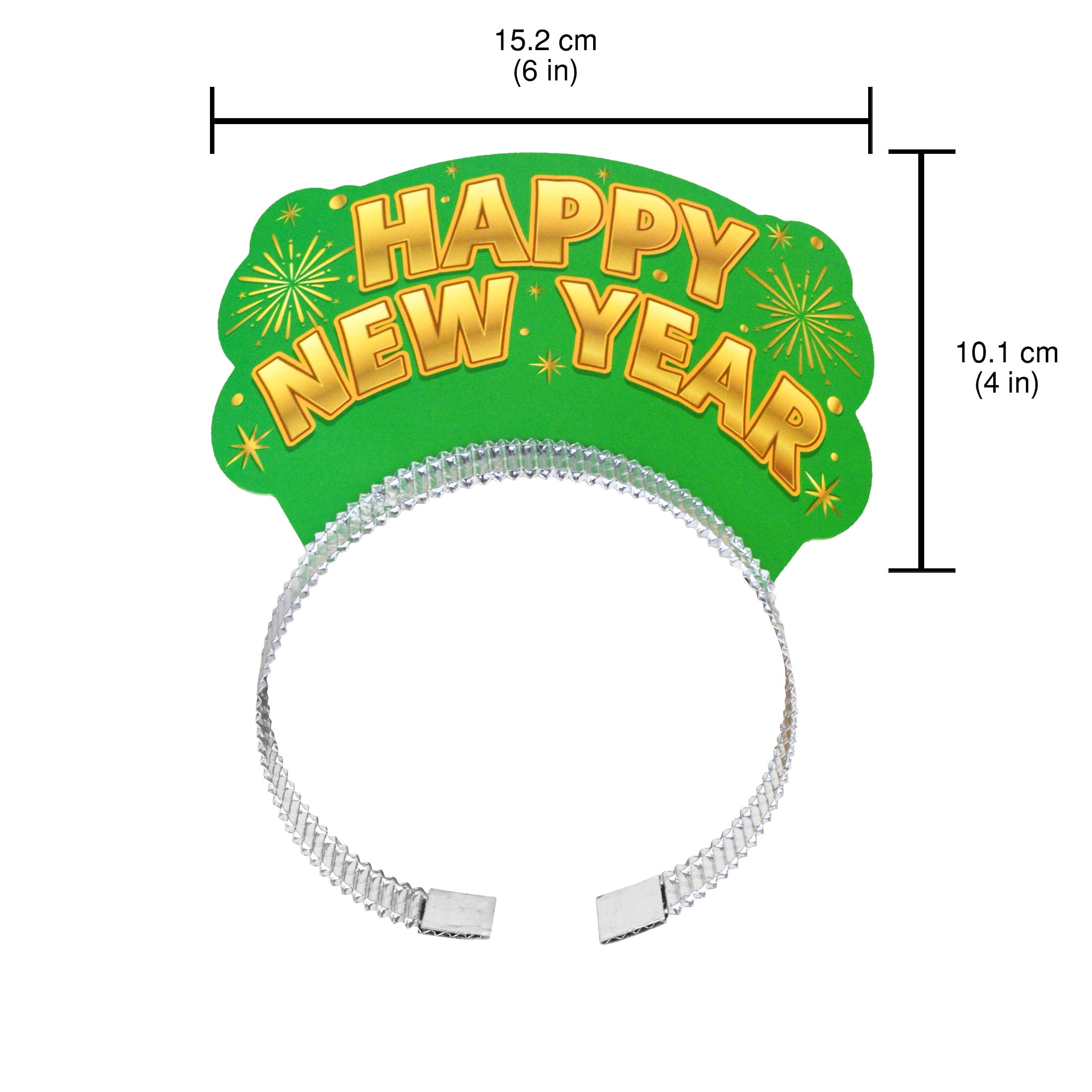Serre-tête diadème vert du Nouvel An avec inscription « Bonne année », 2 pièces, décorations festives, une façon originale de célébrer avec style, adulte