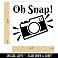thumbnail image 2 of Oh Snap Camera Photography Self-Inking Rubber Stamp Ink Stamper - Green Ink - Small 1 Inch, 2 of 7