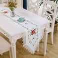 thumbnail image 2 of Linen Table Runner Embroidered Lace Coffee Table Runners Dresser Scarf Tablecloth for Spring Summer Kitchen Wedding Party, 2 of 3