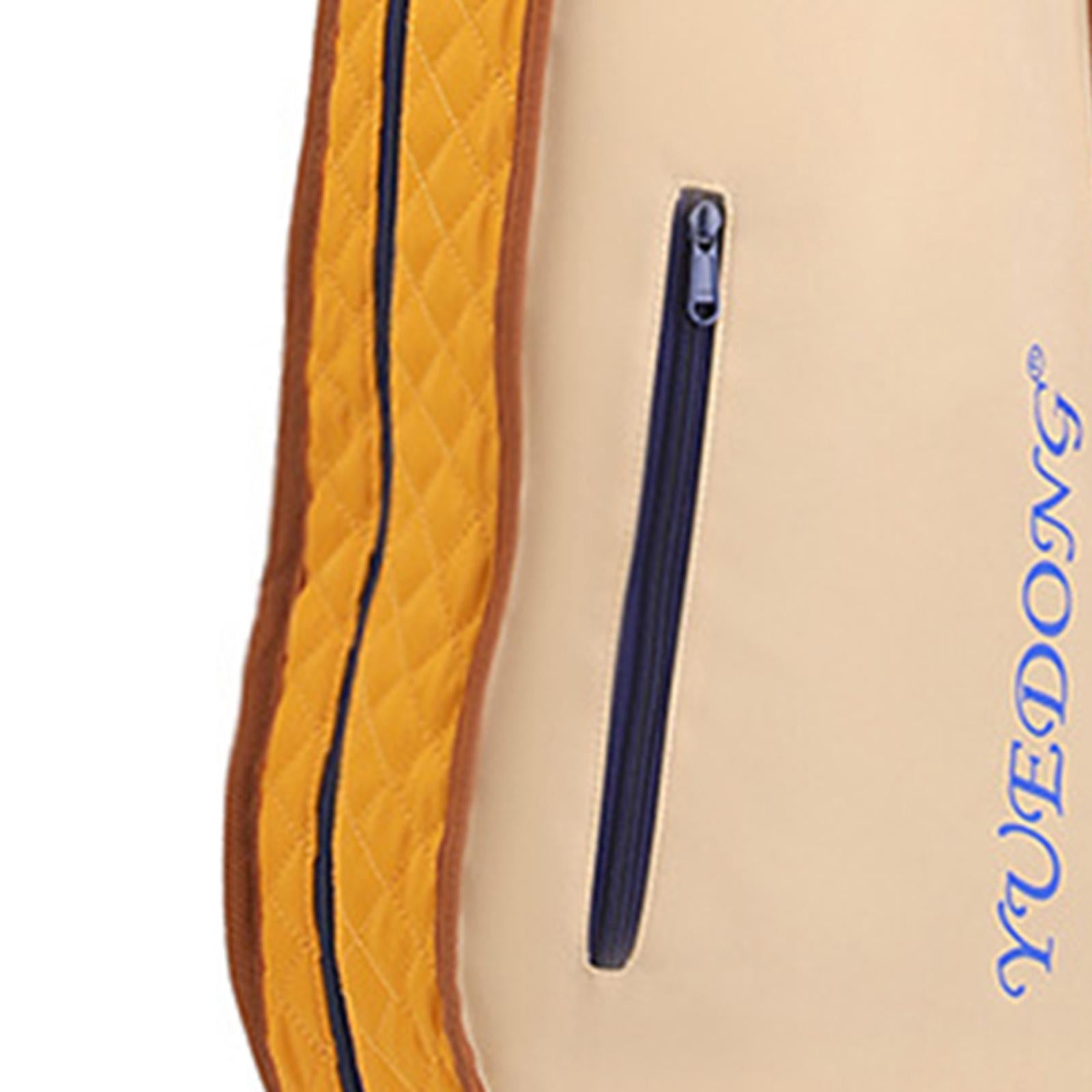 QccHieUs 4/4 Violin Case Portable Carrying Bag Foldable Adjustable Backpack Straps Violin yellow