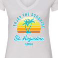 thumbnail image 4 of Inktastic Summer Enjoy the Sunshine St. Augustine Florida in Blue Women's V-Neck T-Shirt, 4 of 5