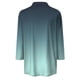 thumbnail image 5 of Fiudx Liquidación de Ofertas Flash Blusa Informal de Manga 3/4 con Botones y Estampado de Cuello para Mujer, 5 of 5