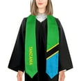 thumbnail image 3 of Tanzania Flag Cool Graduation Stole Shawl Sash Honor For Study Aboard International Students, 3 of 9