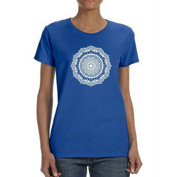Circular Pattern Women Shaped T-Shirt, Female Large