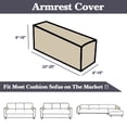 thumbnail image 5 of Sanmadrola Waterproof Couch Cushion Cover for Sectional Sofa,Slipcover Stain Resistant High Elasticity Wear-Resistant Striped Sofa Cover,Natural Color 2 Armrest cover for Furniture, Children, Pets, 5 of 7