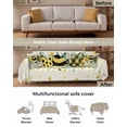thumbnail image 3 of Bee Love Heart Sofa Couch Covers for 3 Cushion Couch,Washable L Shape Sectional Sofa Covers for Loverseat/Pet,Yellow Spring Floral Green Eucalyptus Plaid Slipcover Throw Blanket Futon Cover 71x134, 3 of 8