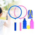 thumbnail image 6 of yotijay Badminton Set for Kids Badminton Play Set with Shuttlecock Gift Sturdy Badminton Blue and Pink, 6 of 9
