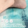 thumbnail image 3 of Anti-Fatigue Turquoise Kitchen Rug Set of 2 Cushioned Abstract Teal Rugs for Kitchen Floor, Standing Mat Waterproof Non-Slip Kitchen Mats and Rugs PVC Ergonomic Comfort Foam Kitchen Decor, 3 of 6