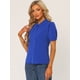 thumbnail image 4 of Top Con Cuello Peter Pan para Mujer Allegra K Azul real XS, 4 of 6