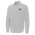 thumbnail image 2 of Men's Antigua Gray Carolina Hurricanes Porter Woven Tri-Blend Long Sleeve Button-Down Shirt, 2 of 3