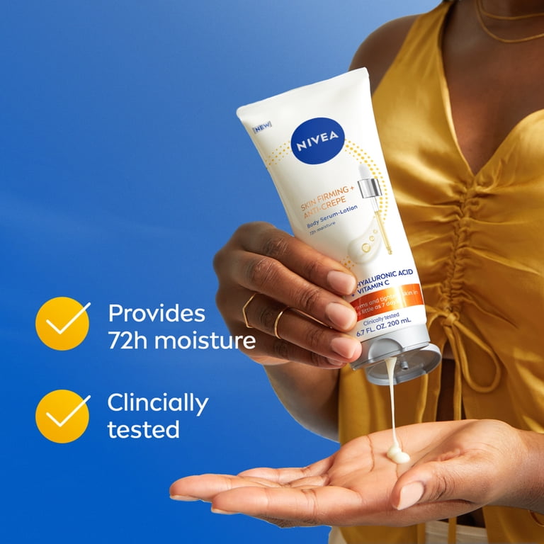 nivea firming & smoothing serum with l carnitine Body Skin Toning Gel Cream apply this hyaluronic acid serum NIVEA Skin Firming & Anti