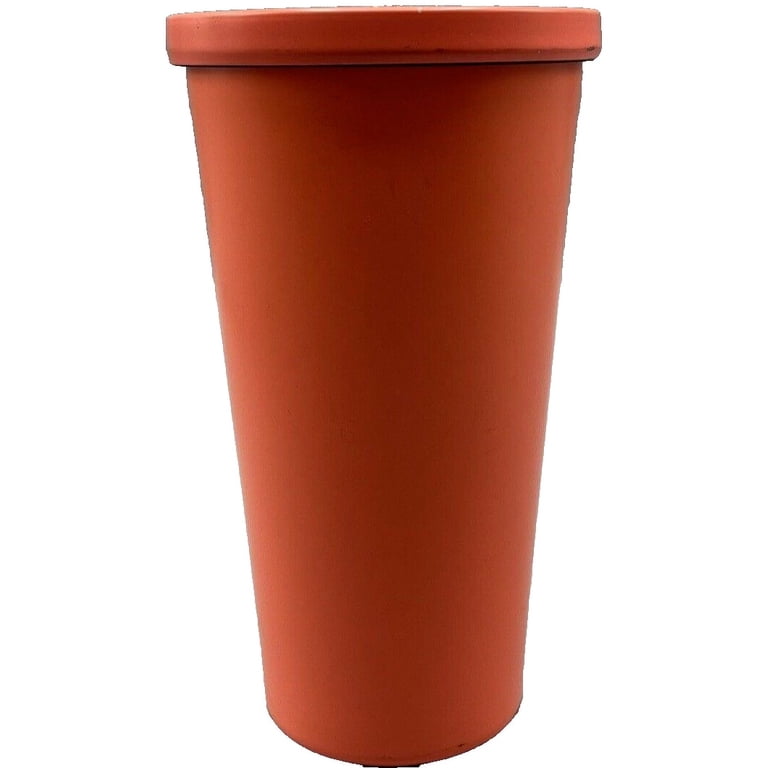 Starbucks 16 oz Stainless Steel Cold Cup Tumbler With Generic Straw - Orange