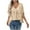 Khaki, variant on Women's Tops Trendy Jacquard V Neck Batwing Half Sleeve Shirts Casual Loose Printed Comfortable Blouses (XL, Khaki)