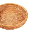 thumbnail image 2 of Wicker Woven Round Snack Fruit Bowl Rattan Food long time.   It can be Tray Organizer 25x5cm, 2 of 8