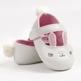 thumbnail image 6 of Infant Baby Girls Soft Sole Bowknot Princess Wedding Dress Mary Jane Flats Prewalker Newborn Light Baby Sneaker Shoes White 9-12 Months, 6 of 7