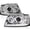 Chrome Housing Clear Lens, variant on Spec-D Tuning Black LED Halo Projector Headlights Compatible with 2002-2005 Ford Explorer, Left + Right Pair Headlamps Assembly