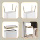 thumbnail image 5 of Plastic Garbage Can, 4 Gal Gold Trash Bin with Push Button, Narrow White Waste Basket for Bedroom, Bathroom, Living Room,Office, 5 of 5