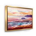 thumbnail image 3 of Designart 'Boat On The Ocean During VIbrant Sunset Glow' Nautical & Coastal Framed Canvas Wall Art Print, 3 of 5