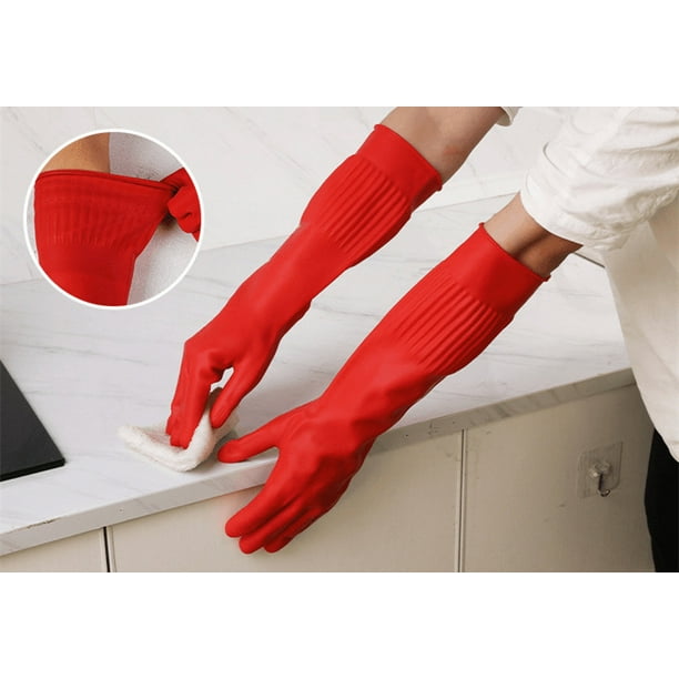 Long sleeve dishwashing gloves deals