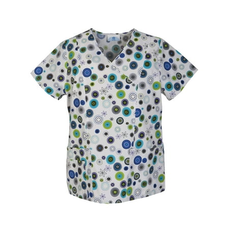 Festive Dots Women's Printed Mock Wrap Top