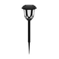thumbnail image 5 of Merrick Lane All-Weather Black Tulip Design LED Solar Lights, Outdoor Solar Powered Lights for Pathway, Garden, & Yard - Set of 8, 5 of 9