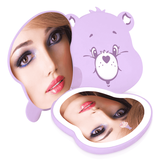 Impressions Vanity Care Bears Share Bear Beary Cute Lighted Compact Mirror with 3X Magnification