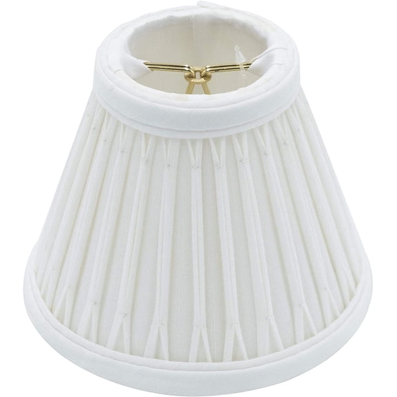 Cream Silk 5 Inch Empire Mini Clip On Chandelier Lamp Shade