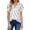 G White Stripe, variant on UVN Blouses for Women Summer Short Sleeve Work Shirts Dressy Casual V Neck Print Tops