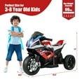 thumbnail image 2 of Gymax 12V Kids Ride on Motorcycle Licensed BMW 3 Wheels Electric Toy w/ Light & Music Red, 2 of 9