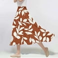 thumbnail image 2 of Ruimatai Women's A-Line Skirt Leaf Print Elastic Waist Casual Summer Skirt Comfortable Polyester Midi Skirt for Women Fashion Leisure, 2 of 5