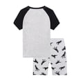 thumbnail image 3 of WIBACKER Cool Summer 100% Viscose Boys Dinosaur Pajamas Set Toddler Kids Soft Short Sleeve Tee and Shorts PJs Set Sleepwear 2 Pieces, 3 of 10