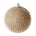 thumbnail image 3 of Rhinestone Pearl Christmas Ball Ornament Style E 3.15 in Hanging Xmas Tree Decor, 3 of 8